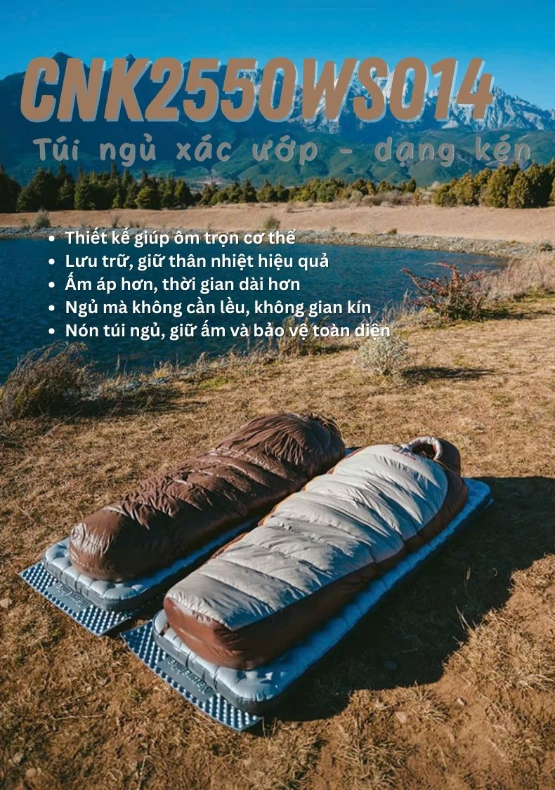 Túi ngủ lông vũ Naturehike cao cấp CNK2550WS014