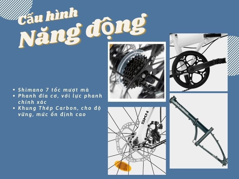 Xe đạp gấp đa dụng Rockbros SKN-20E