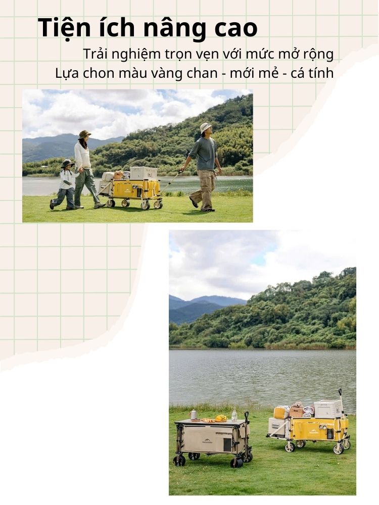 Xe kéo đồ cắm trại Naturehike CNK2450JJ017