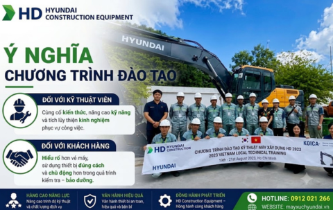 Chương trình đào tạo kỹ thuật máy xây dựng Hyundai – Nâng cao năng lực kỹ thuật và dịch vụ