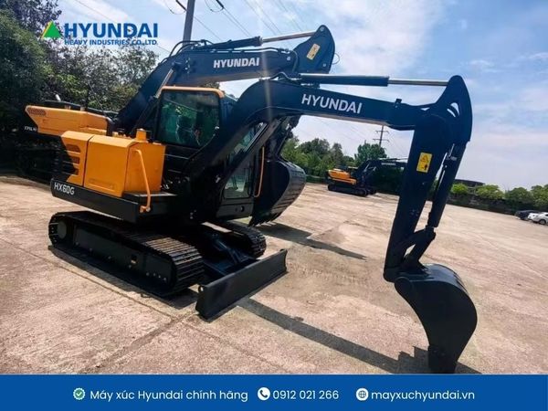 Máy đào bánh xích Hyundai HX60G gầu 0,25m3