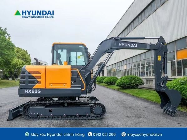 Máy đào bánh xích Hyundai HX60G gầu 0,25m3