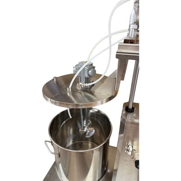 Thùng chứa sơn có khuấy và bệ nâng hạ tự động