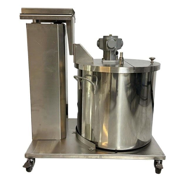 Thùng khuấy và bệ nâng hạ tự động