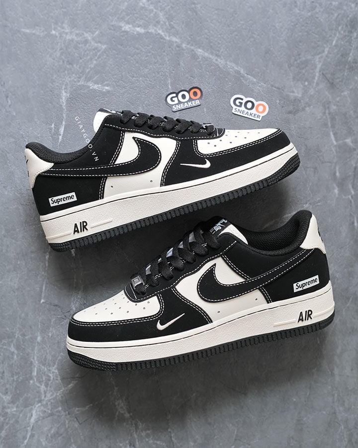 giày Air Force 1 Supreme Black White best quality