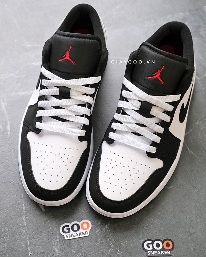 Giày Jordan 1 Low Fire Red Black Matte Silver