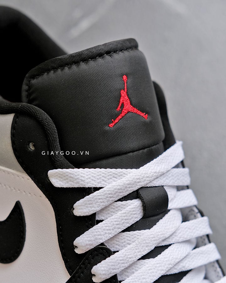 Giày Jordan 1 Low Fire Red Black Matte Silver