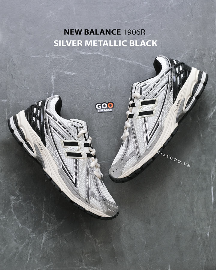 giày New Balance 1906r Silver Metallic Black Best quality