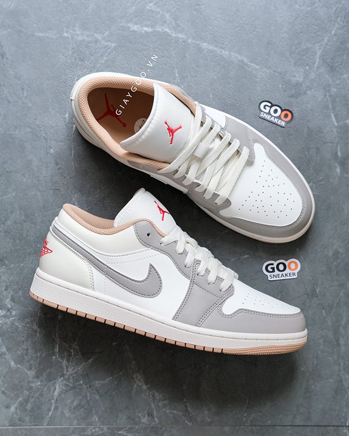 Giày Nike Air Jordan 1 Low Red College Grey 553558-169 best quality