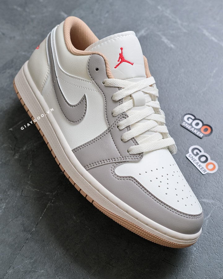 Giày Nike Air Jordan 1 Low Red College Grey 553558-169 best quality