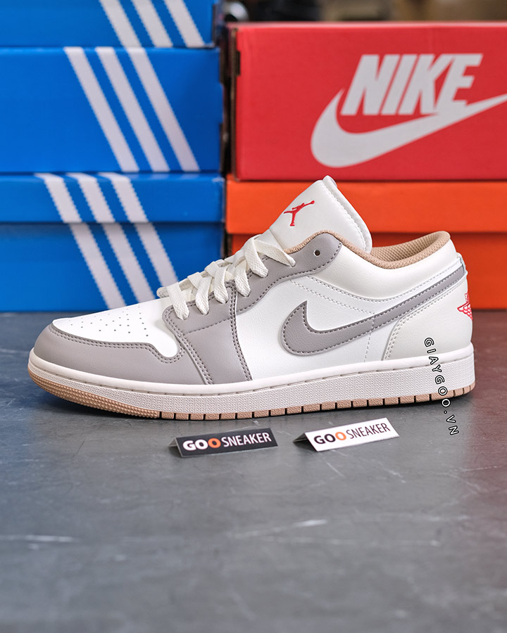 Giày Nike Air Jordan 1 Low Red College Grey 553558-169 best quality