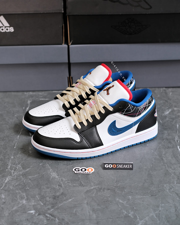 Giày Nike Jordan 1 Low Industrial Blue Sashiko best quality