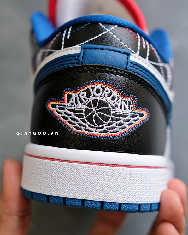 Giày Nike Jordan 1 Low Industrial Blue Sashiko FV3622-141