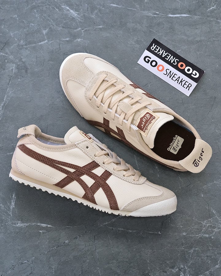 giày Onitsuka Tiger Mexico 66 Vintage Beige Suede Brown rep 11