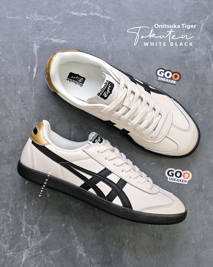 giày Onitsuka Tiger Tokuten White Black best quality 1183B938 100