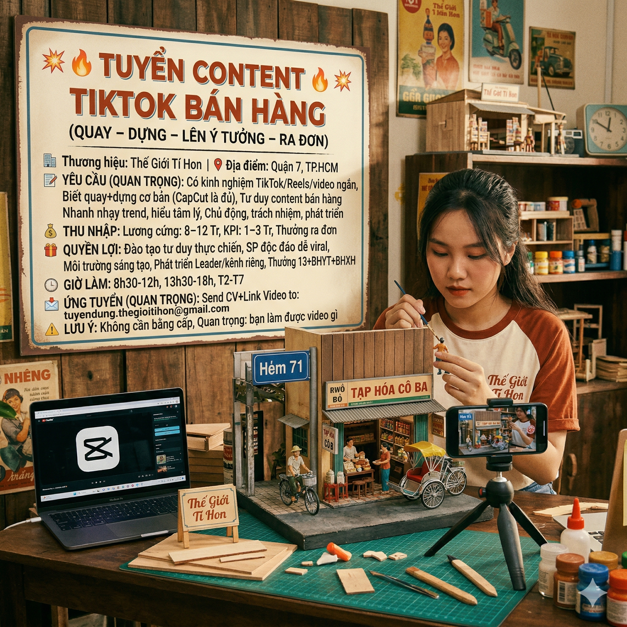Tuyển Content Video TikTok bán hàng – Thu nhập đến 18 triệu
