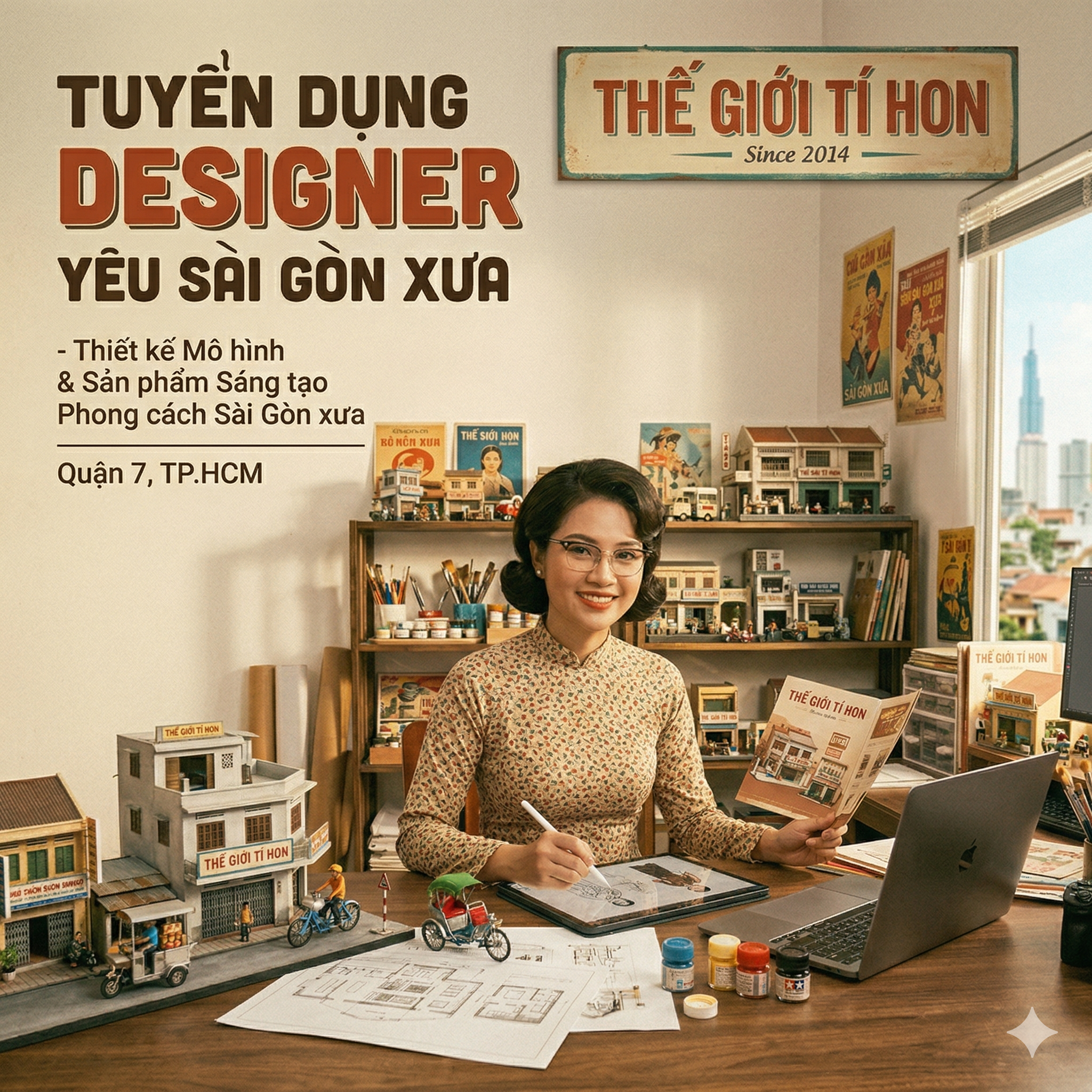 Designer yêu Sài Gòn xưa – Thiết kế mô hình & sản phẩm sáng tạo