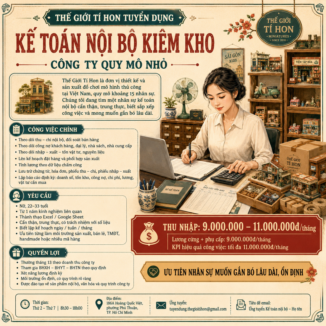 KẾ TOÁN NỘI BỘ KIÊM KHO - CTY QUY MÔ NHỎ