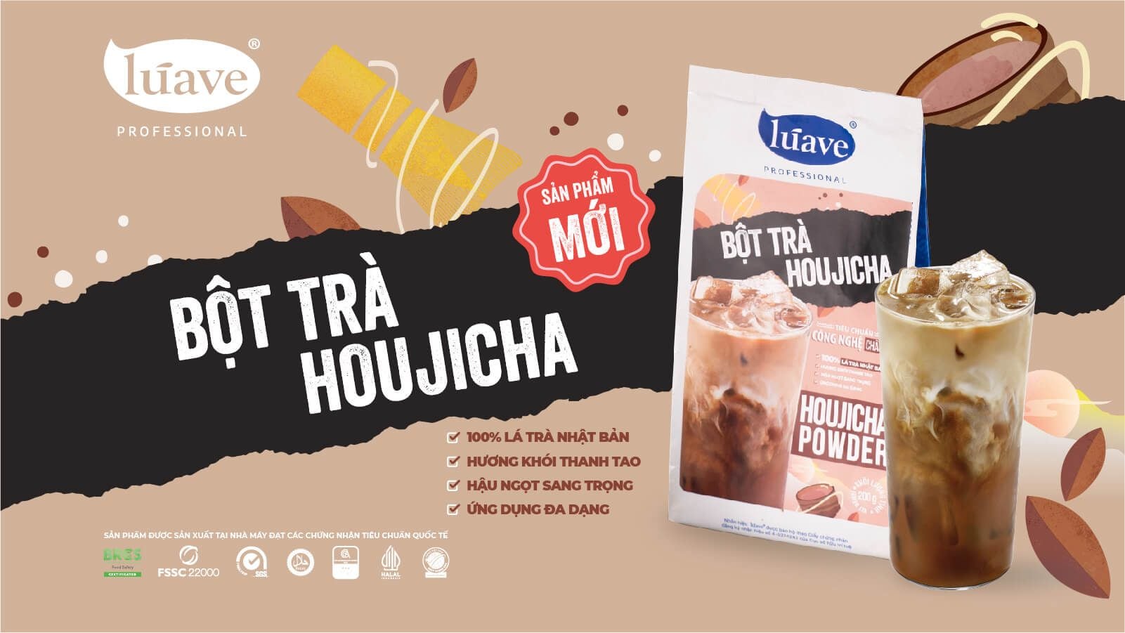 BỘT TRÀ HOUJICHA – HƯƠNG KHÓI THANH TAO, HẬU NGỌT SANG TRỌNG