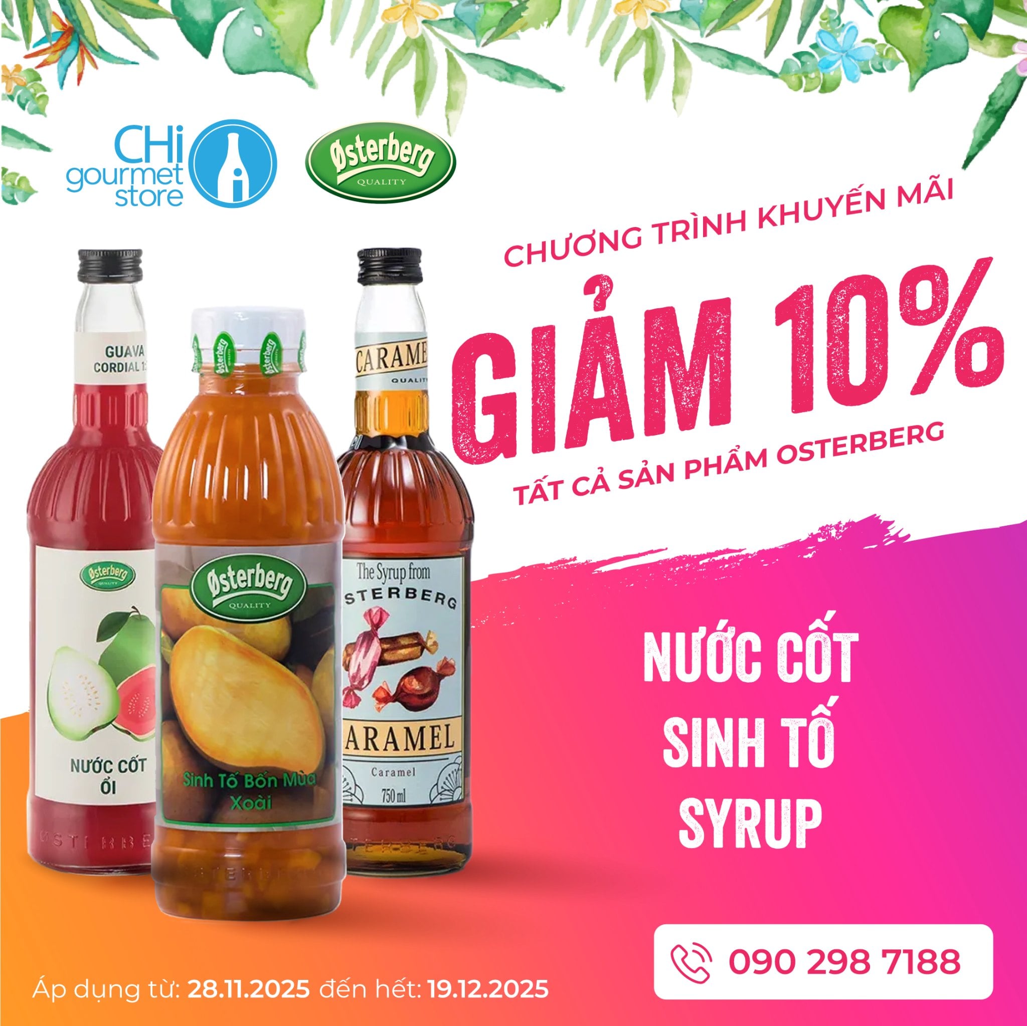KHUYẾN MÃI THÁNG 12 GIẢM 10% TẤT CẢ SẢN PHẨM OSTERBERG