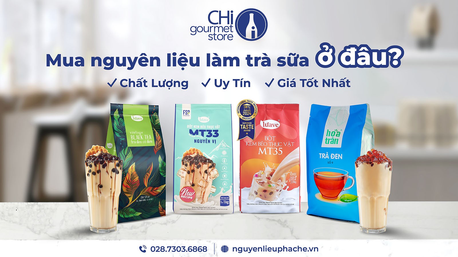Mua nguyên liệu làm trà sữa ở đâu chất lượng - uy tín - giá cả tốt nhất?