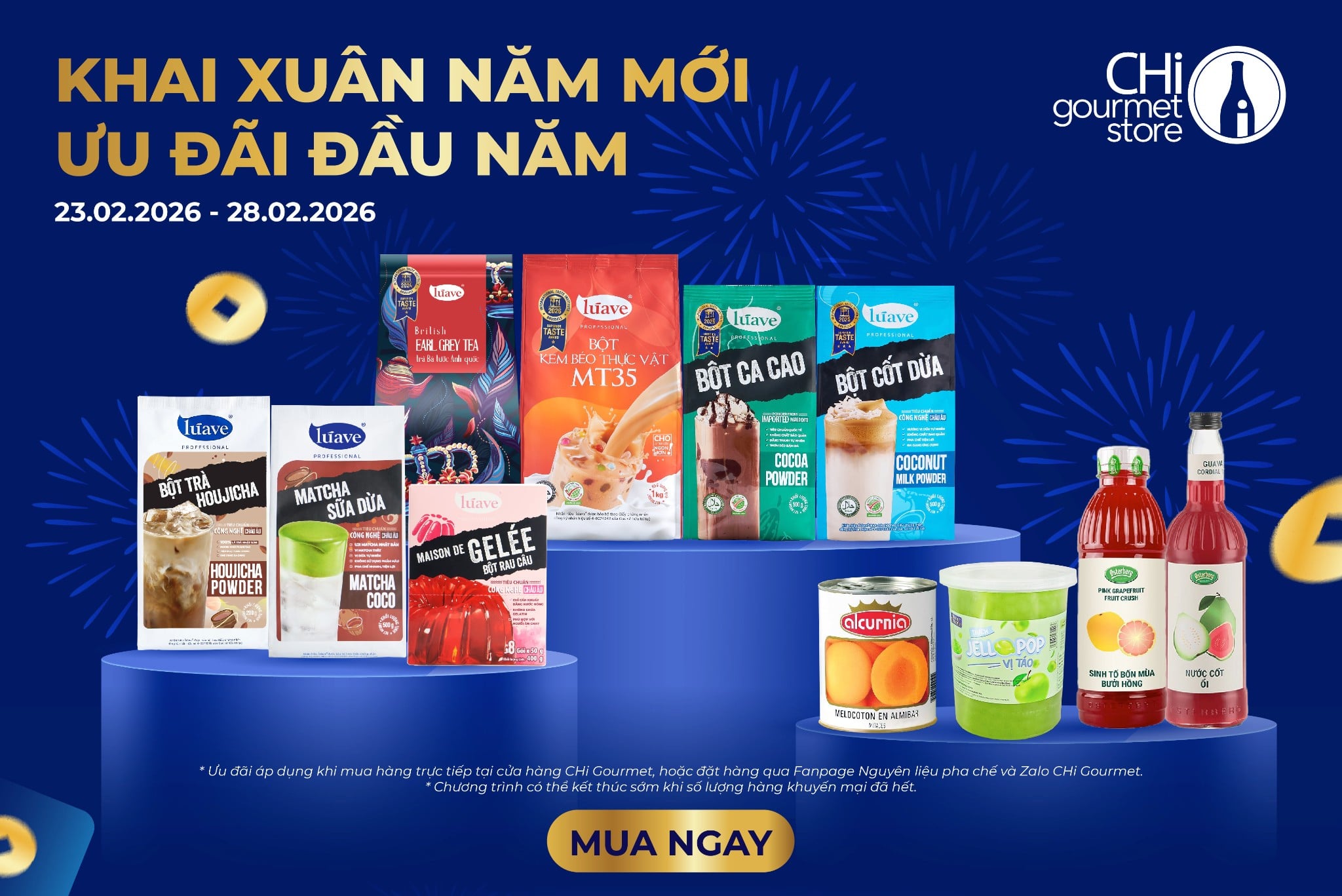 CHƯƠNG TRÌNH KHUYẾN MẠI KHAI XUÂN NĂM MỚI TẠI CHI GOURMET STORE