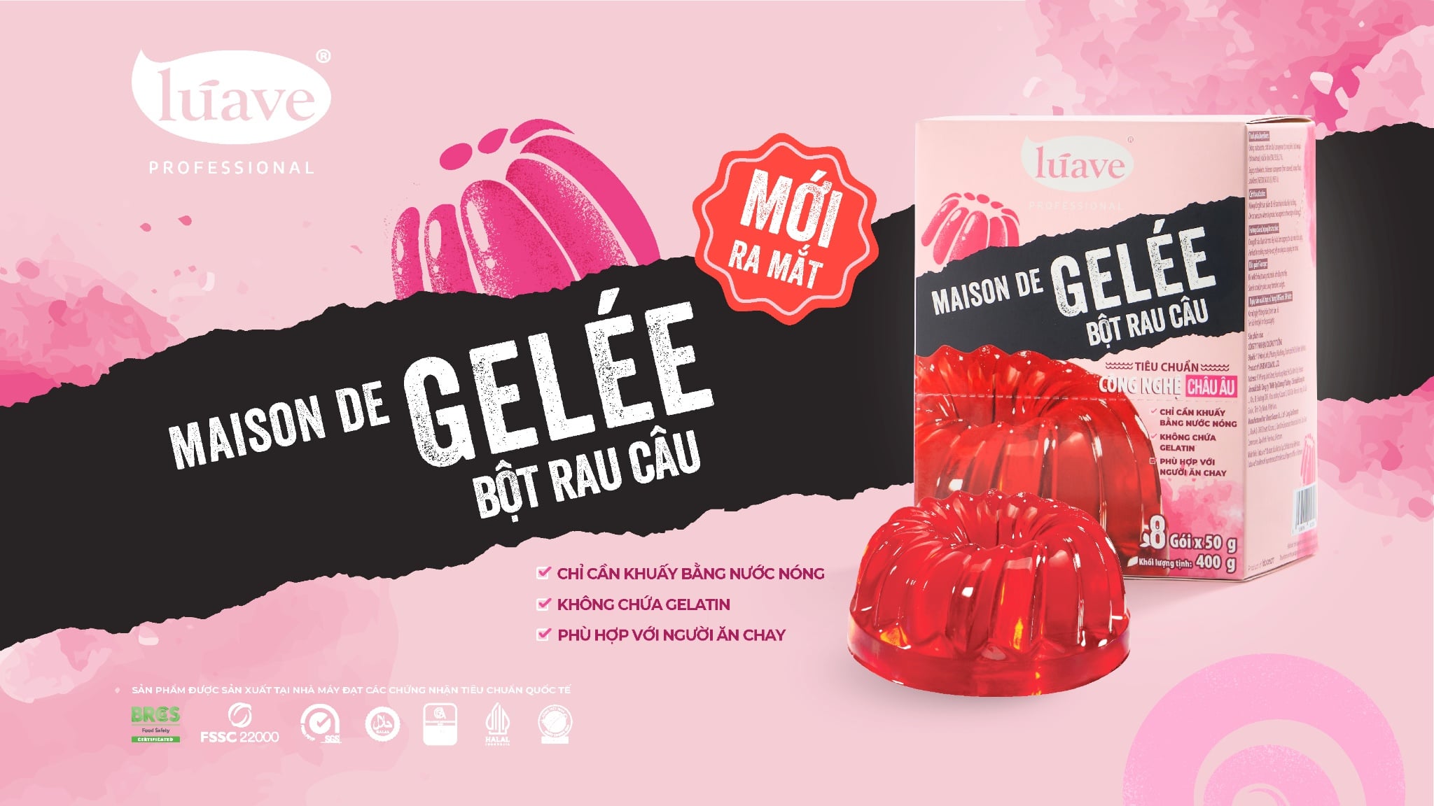 BỘT RAU CÂU DẺO LÚAVE - CHÌA KHÓA TẠO NÊN THẠCH DẺO HOÀN HẢO CHUẨN CHÂU ÂU