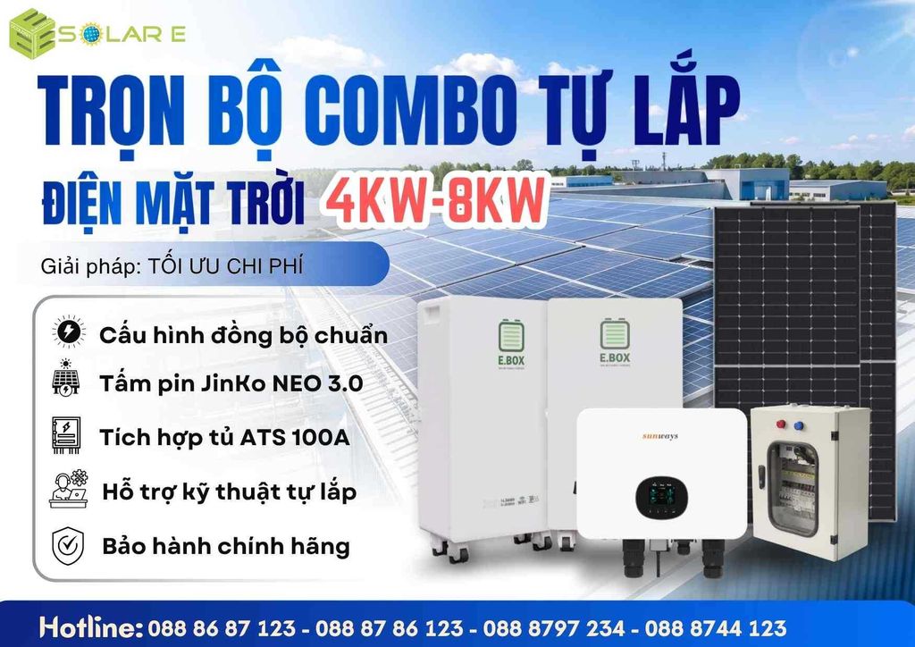 Tiết Kiệm Hàng Triệu Đồng Với Combo Tự Lắp Điện Mặt Trời Từ Solar E