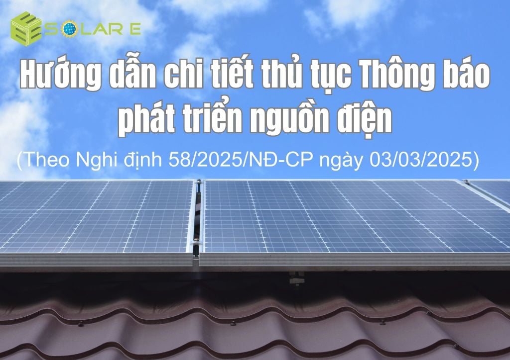 Chi tiết thông báo phát triển điện mặt trời