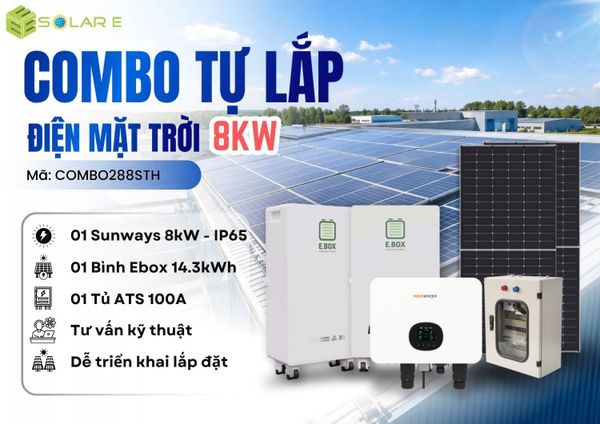 Giải pháp điện mặt trời tự lắp 8kW Sunways IP65 cao cấp cho biệt thự và xưởng nhỏ - Solar E