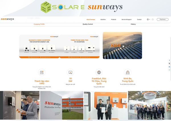Thương hiệu Sunways được thành lập tại Đức