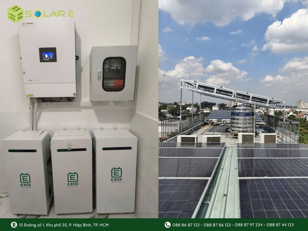 Hệ thống điện mặt trời và lưu trữ sau nâng cấp tại Phước Long TP.HCM