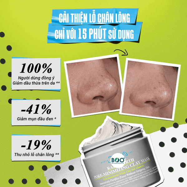 Tổng quan Mặt nạ đất sét Kiehl's Rare Earth Pore-Minimizing Clay Mask 14ml