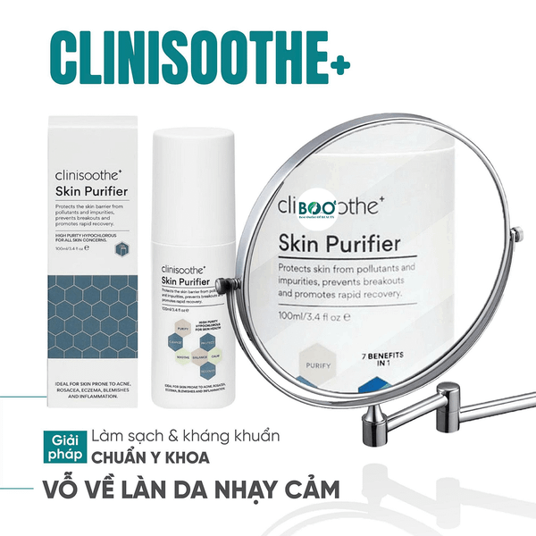Tổng quan Xịt kháng khuẩn, ngừa mụn, làm dịu da Clinisoothe+ Skin Purifier