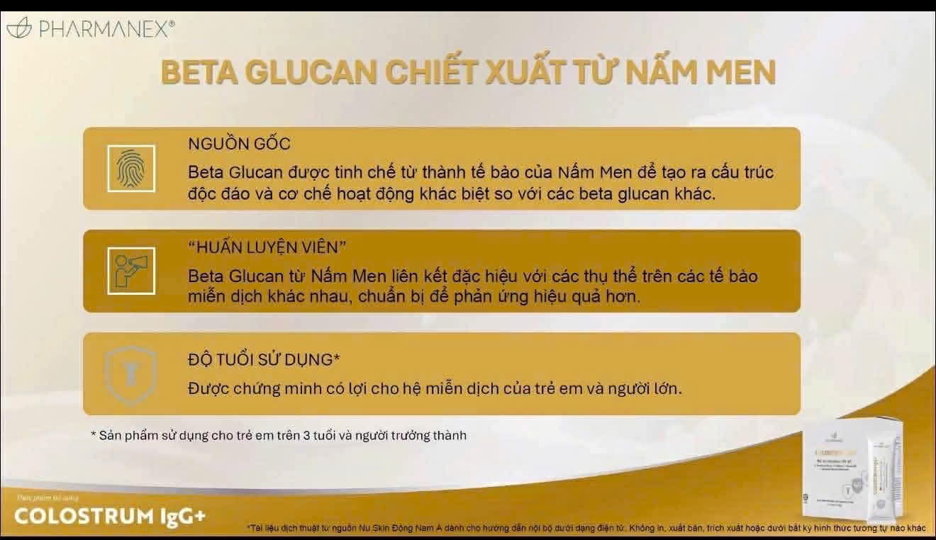 Beta Glucan từ nấm men hỗ trợ miễn dịch tự nhiên