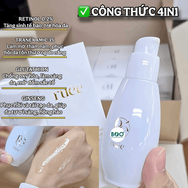 Các hoạt chất cốt lõi trong RUÉE Mila-Serum Retinol