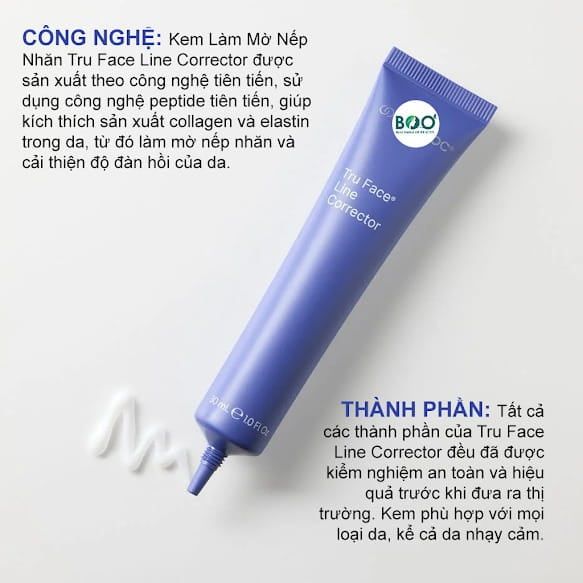 Công thức peptide pro-collagen tác động trực tiếp vùng rãnh nhăn