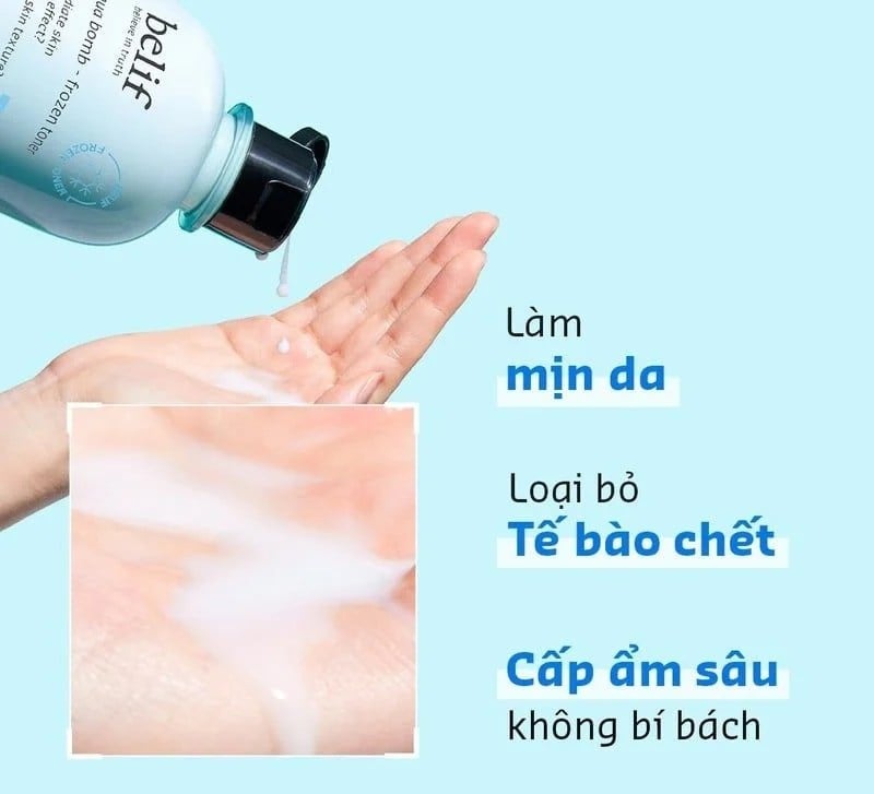 Công dụng làm mát cấp ẩm từ Belif Aqua Bomb Frozen Toner