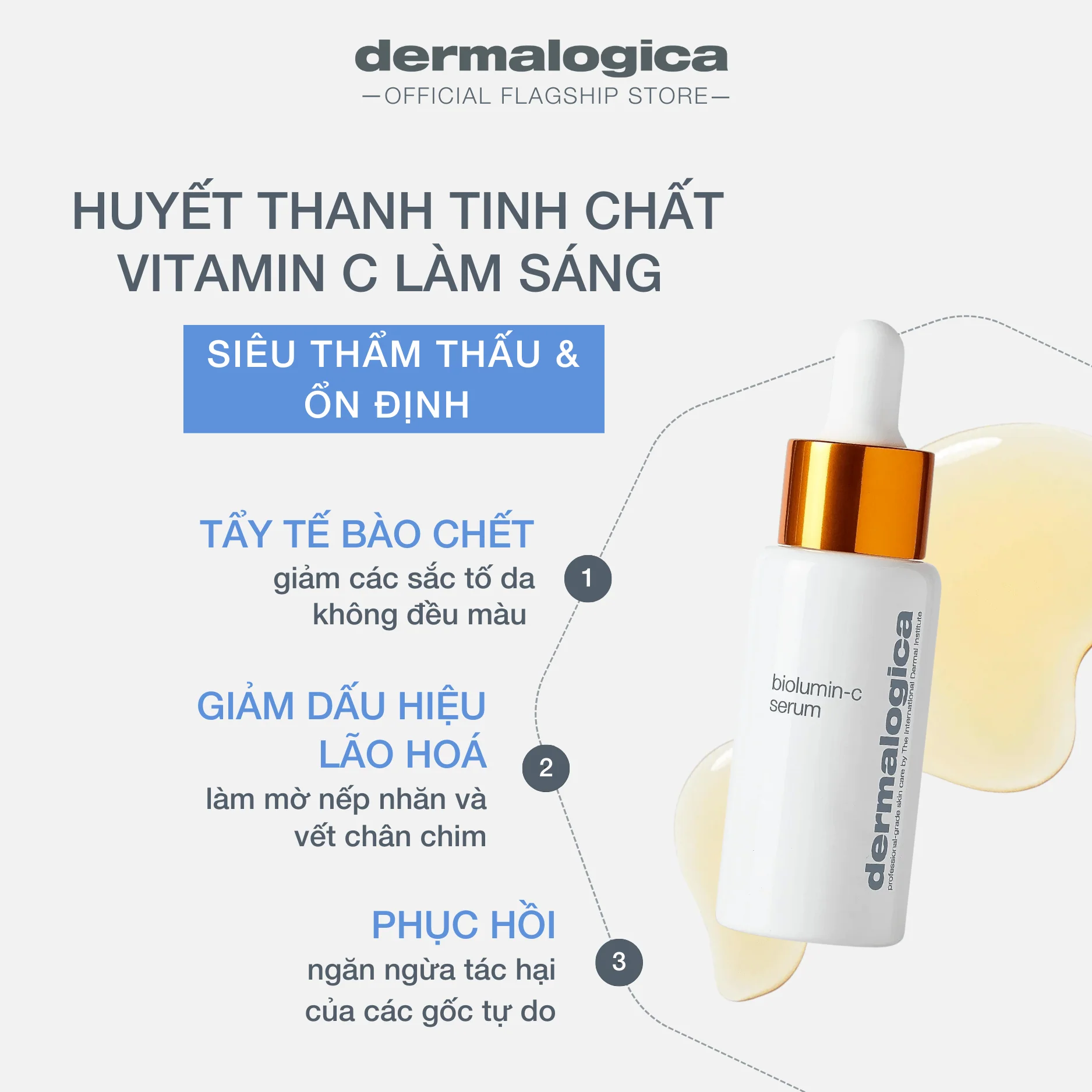 Công dụng làm sáng da mờ nếp nhăn từ serum Dermalogica