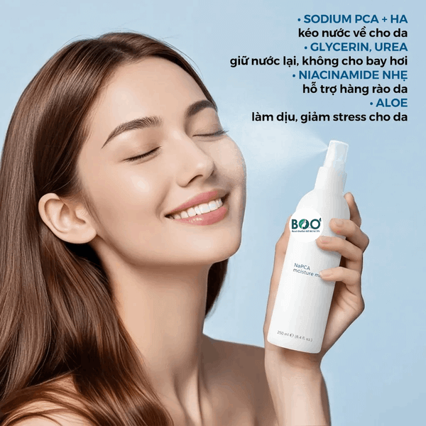 Thành phần chính Xịt dưỡng ẩm, cấp nước phục hồi da Nu Skin NaPCA Moisture Mist 250ml