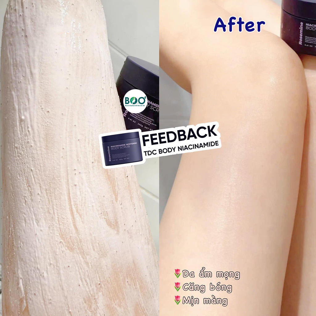 Hiệu quả làm sạch sâu và dưỡng sáng từ Rosemine Scrub