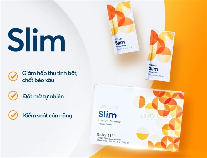 na.in UNICITY SLIM オレンジフレーバー 60パケット Thực phẩm bổ sung hỗ trợ đốt mỡ thừa Unicity Bios Life Slim – Chợ