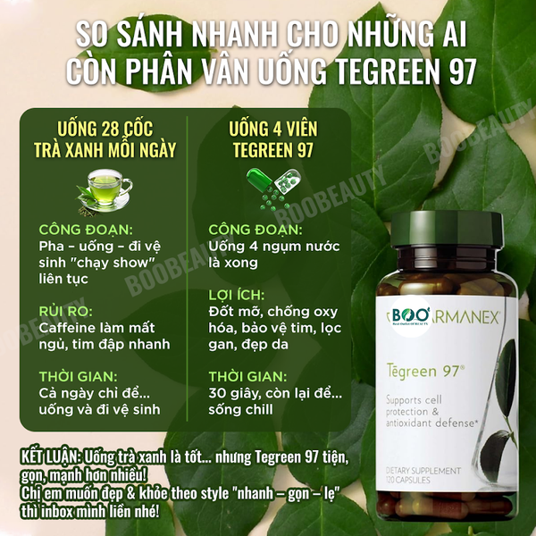 Hiệu quả vượt trội Tegreen Pharmanex viên uống hỗ trợ giảm mỡ nội tạng