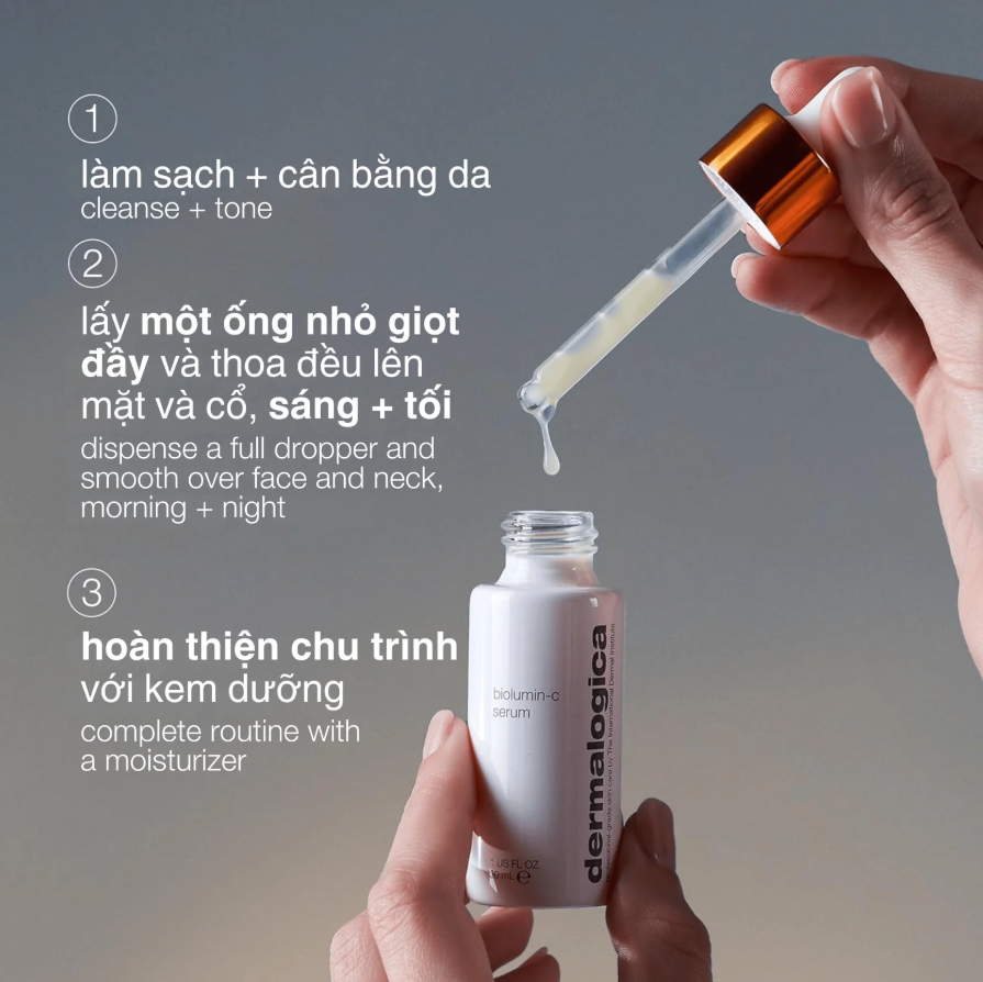 Hướng dẫn các bước bôi serum Dermalogica đúng cách ngày đêm