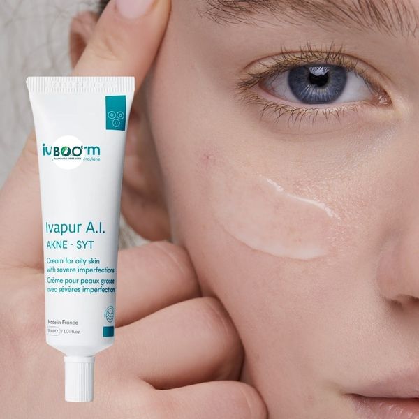 Ivatherm Ivapur A.I Akne Syt Cream hỗ trợ giảm nhanh mụn viêm sưng đỏ