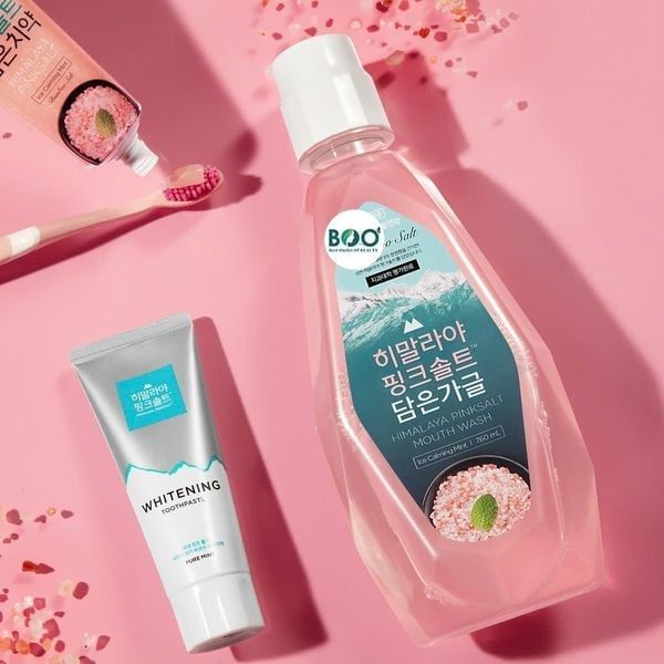 Nước súc miệng muối khoàng Bamboo Salt Himalaya Pink