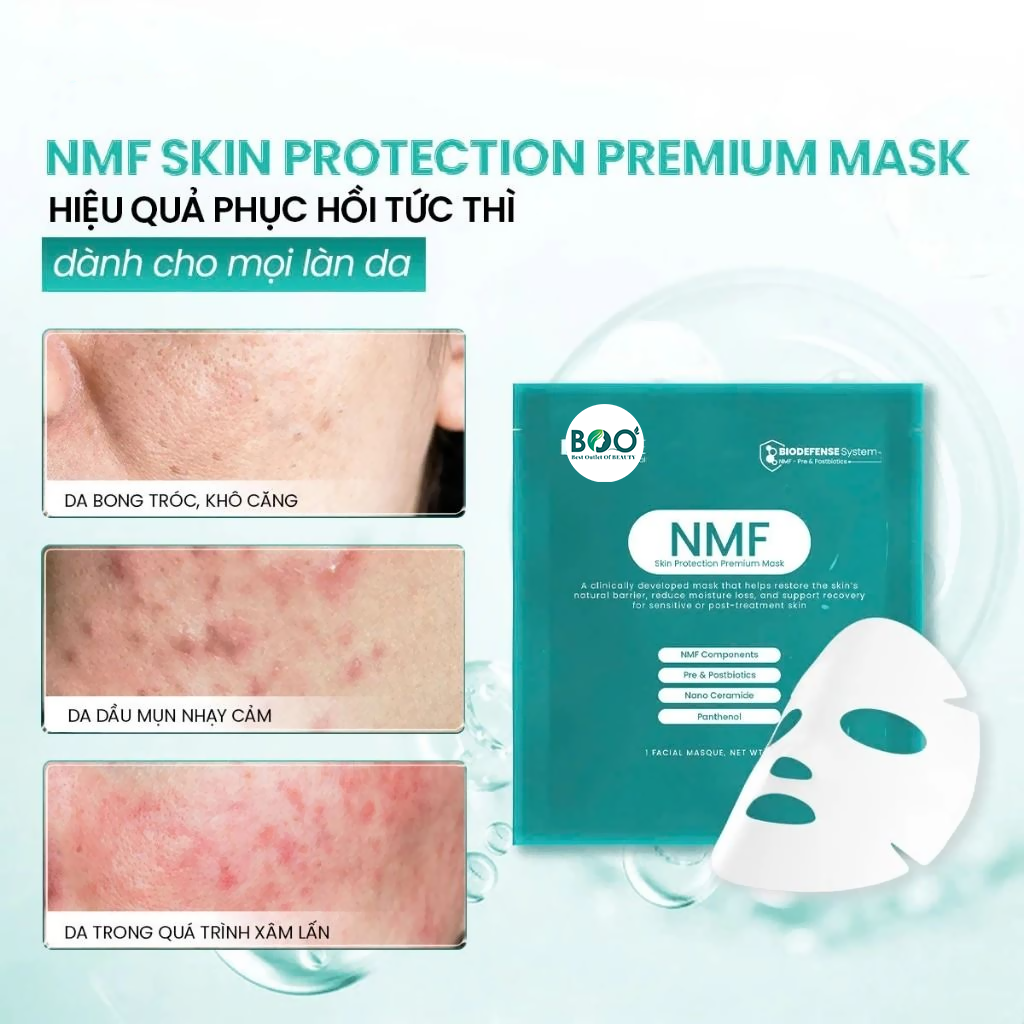 Nền da tổn thương sau xâm lấn lý tưởng sử dụng Mặt nạ phục hồi MD CARE