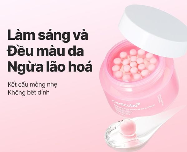 PDRN Pink Collagen Capsule Cream làm sáng và đều màu da