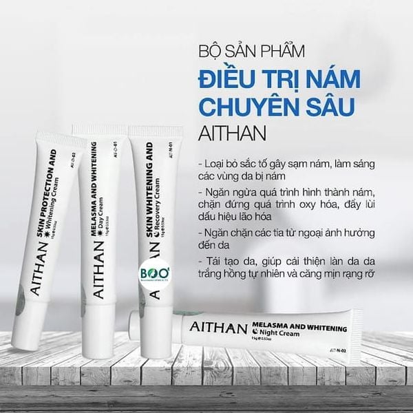 Tổng quan  Bộ Điều Trị Nám Chuyên Sâu Aithan Melasma And Whitening Set
