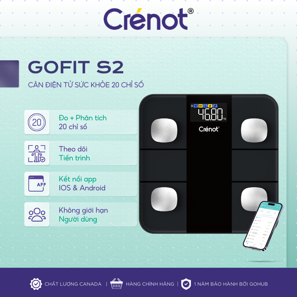 Tổng quan cân điện tử Crenot Gofit S2